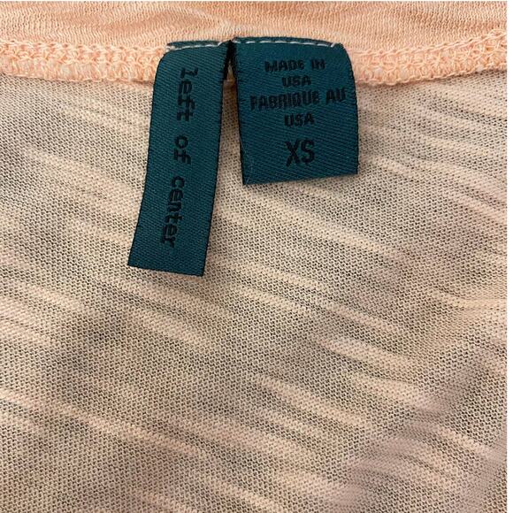 Left of Center Henley Top Anthropologie Button Scoopneck Tunic Pink Womens XS - Picture 9 of 10